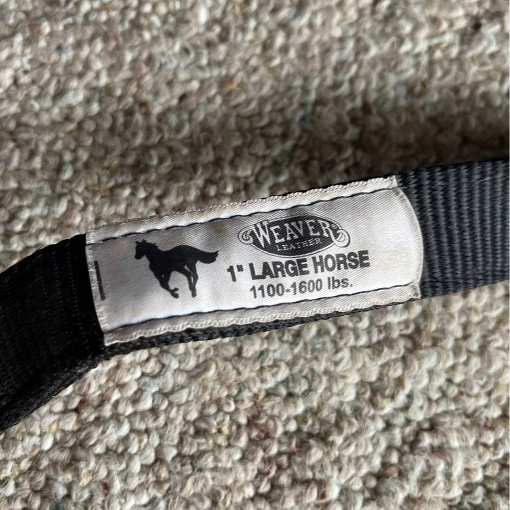 Black Weave horse halte size large